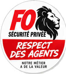Sticker FO Sécurité privée — Respect des agents