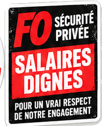 Sticker FO Sécurité privée — Salaires dignes
