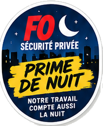 Sticker FO Sécurité privée — Prime de nuit