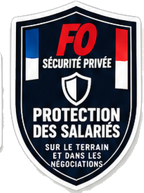 Sticker FO Sécurité privée — Protection des salariés