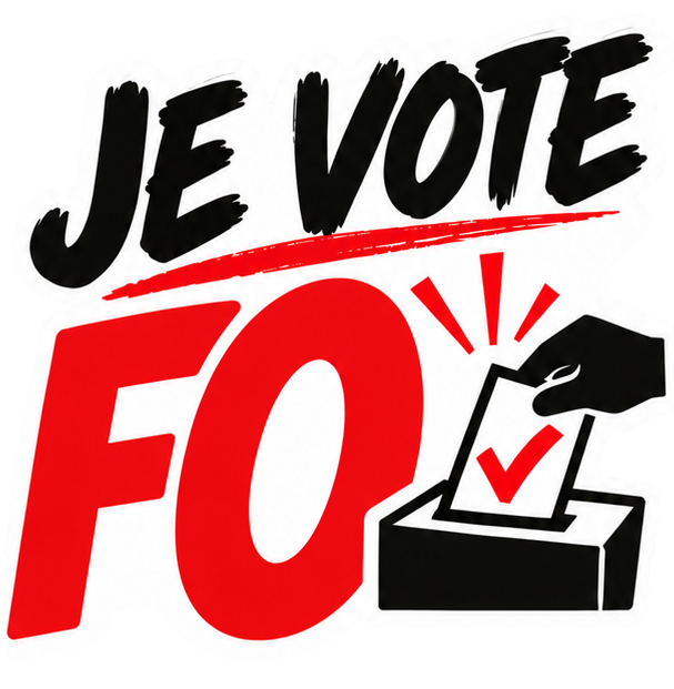 Sticker FO — Je vote FO