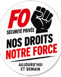 Sticker FO Sécurité privée — Nos droits, notre force